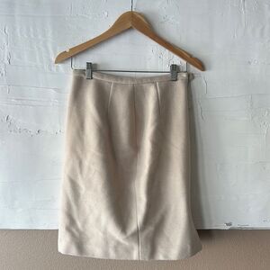 Long dress skirt tan wool women’s size 6 Wool skirt